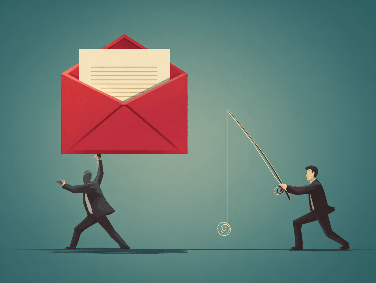 Convincing phishing email open in a business email inbox